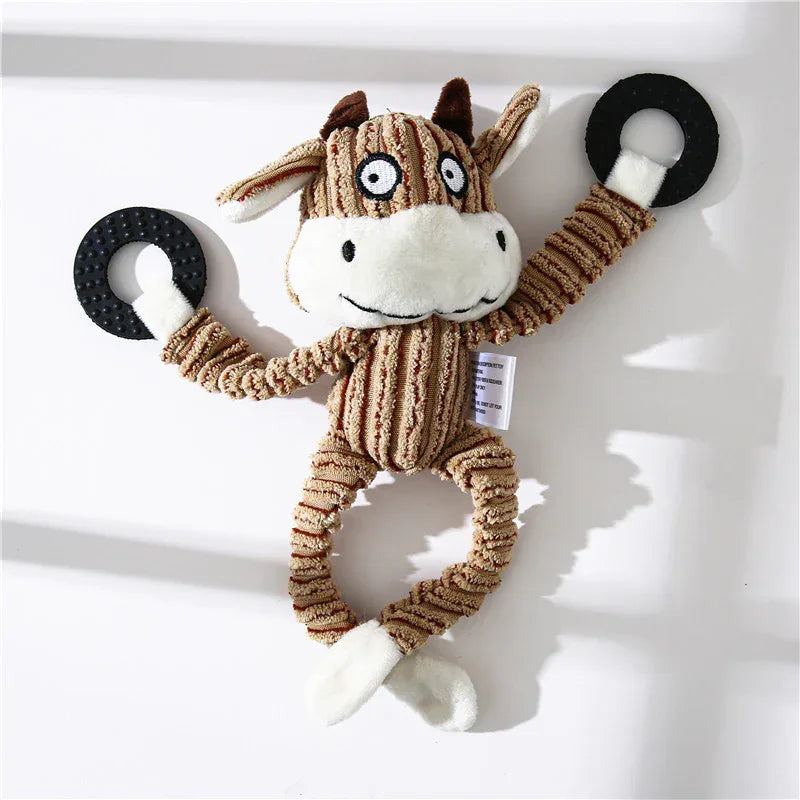 Pet Donkey Shape Corduroy Chew Toy For Dog - Rdecommerce