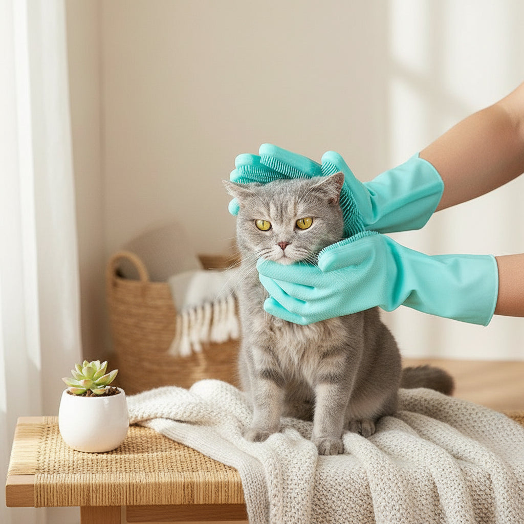 Silicone Pet Bath Massage Glove - [Zoro Pets]