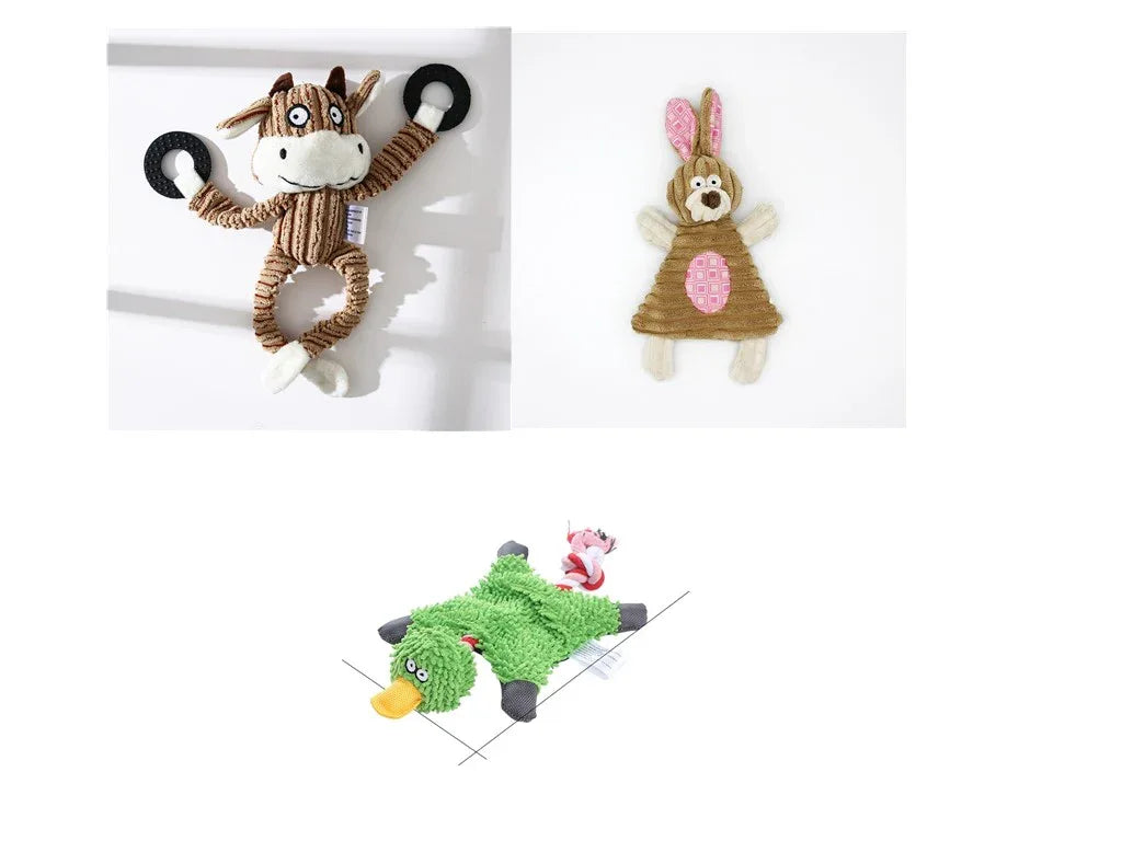 Pet Donkey Shape Corduroy Chew Toy For Dog - Rdecommerce