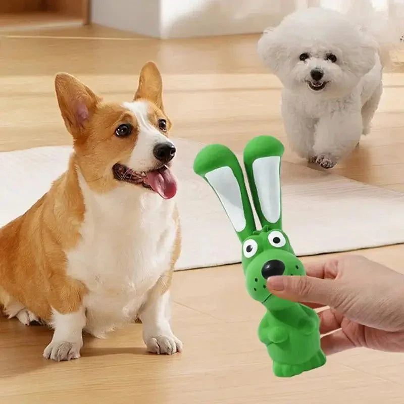 Hippo Squeaky Latex Dog Toy