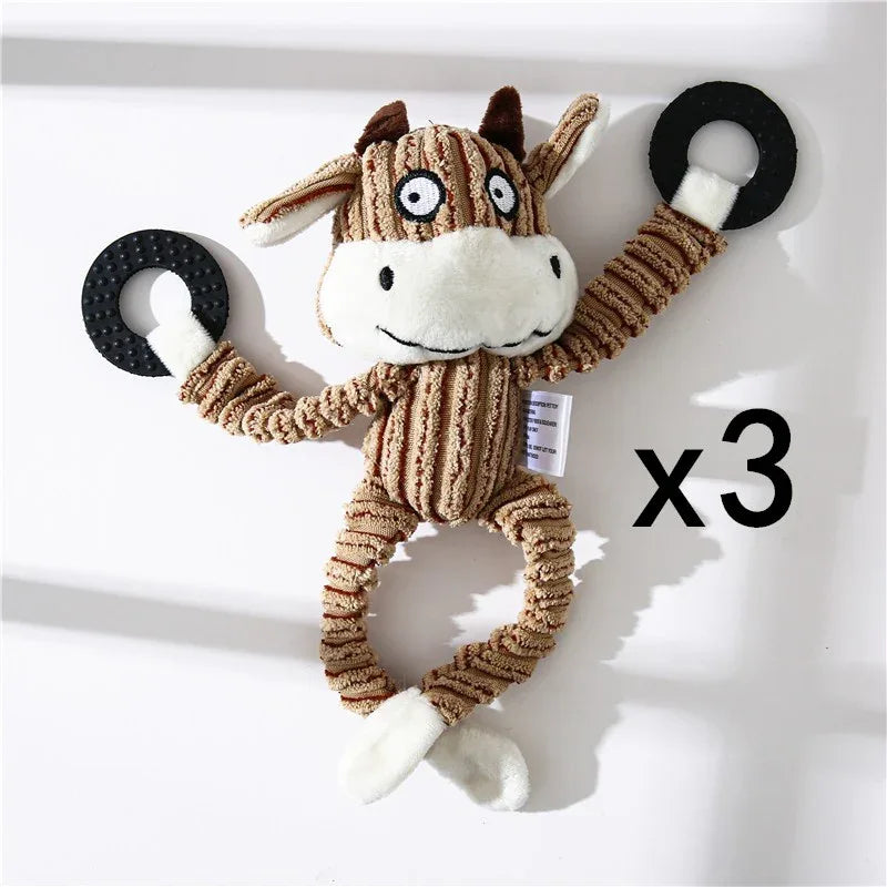 Pet Donkey Shape Corduroy Chew Toy For Dog - Rdecommerce