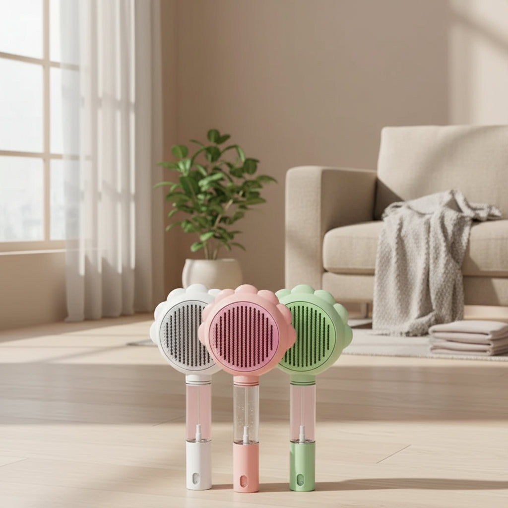 2-in-1 Self-Cleaning Spray Brush — Zoro Pets