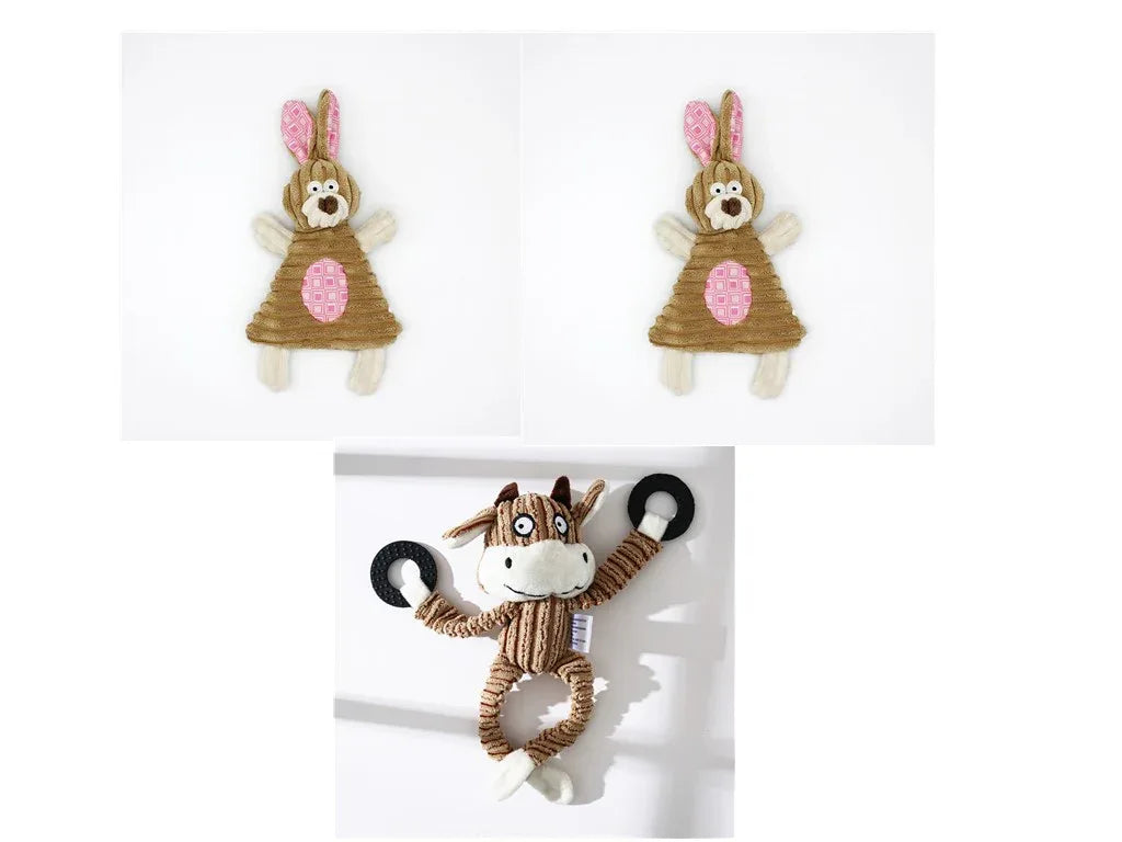 Pet Donkey Shape Corduroy Chew Toy For Dog - Rdecommerce