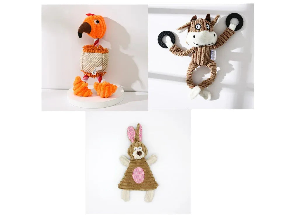 Pet Donkey Shape Corduroy Chew Toy For Dog - Rdecommerce
