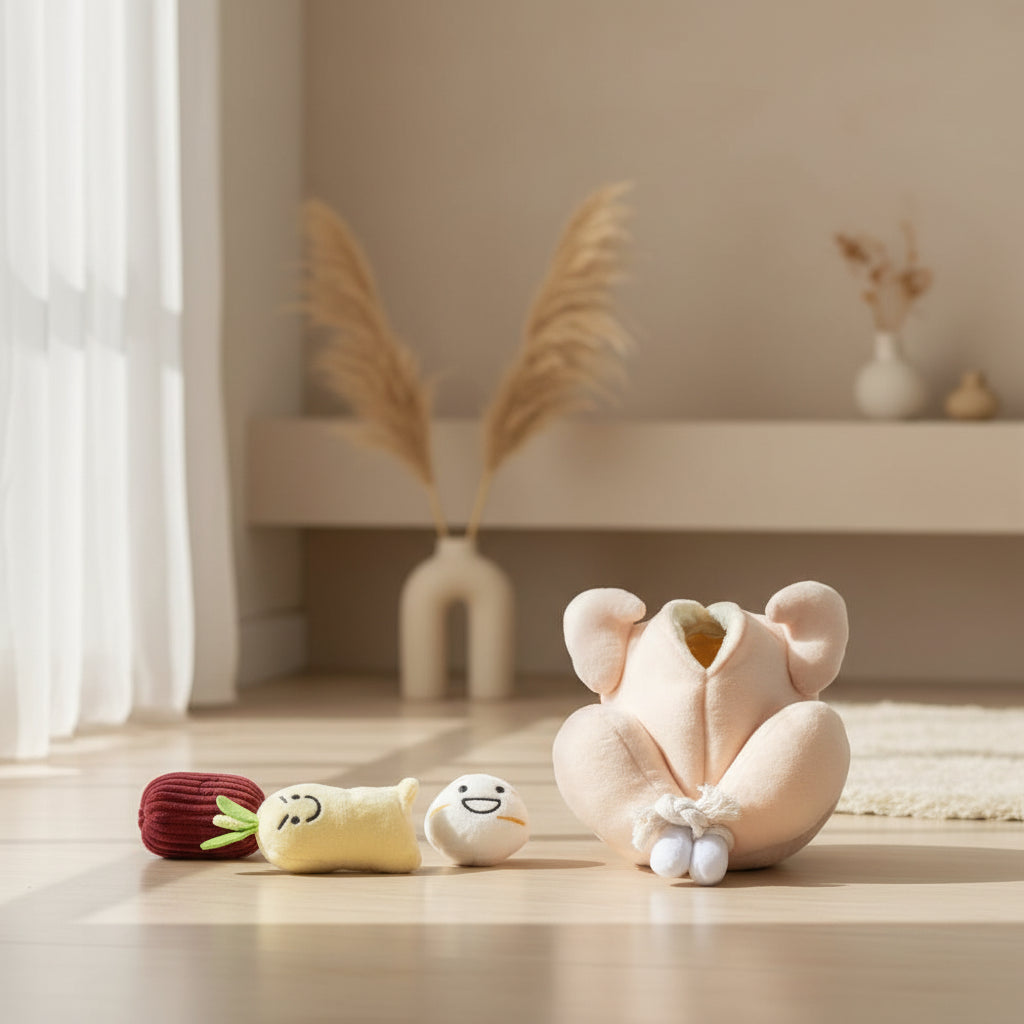Cartoon Squeaky Plush Pet Toy - [Zoro Pets]