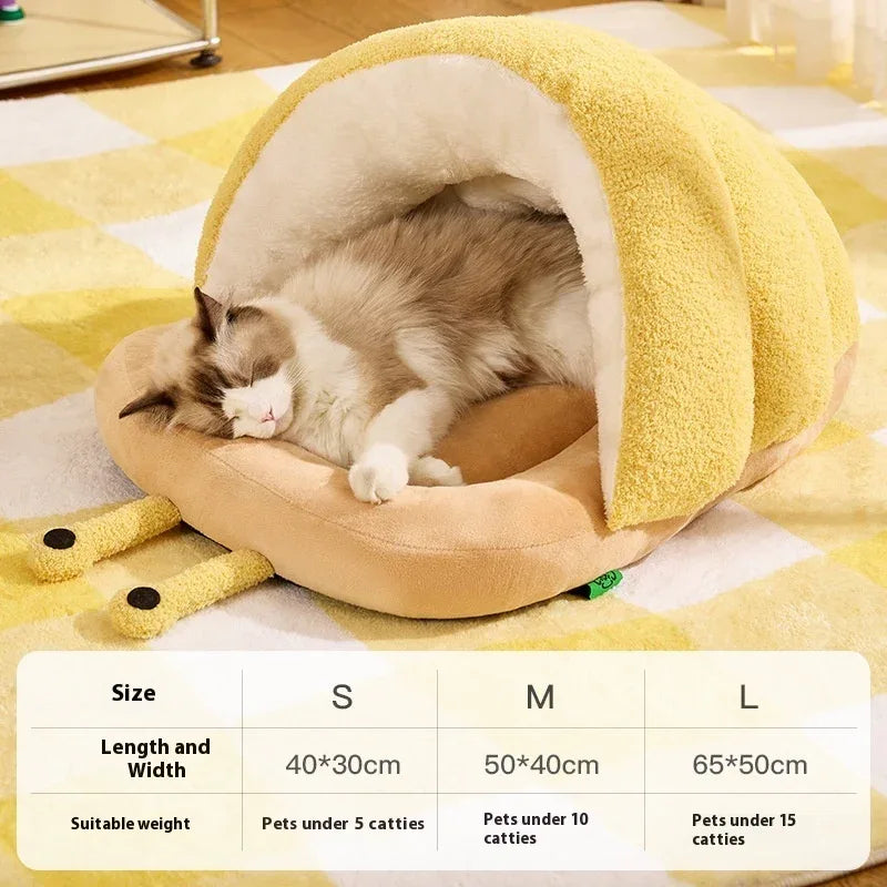 Warm Snail Cat Bed