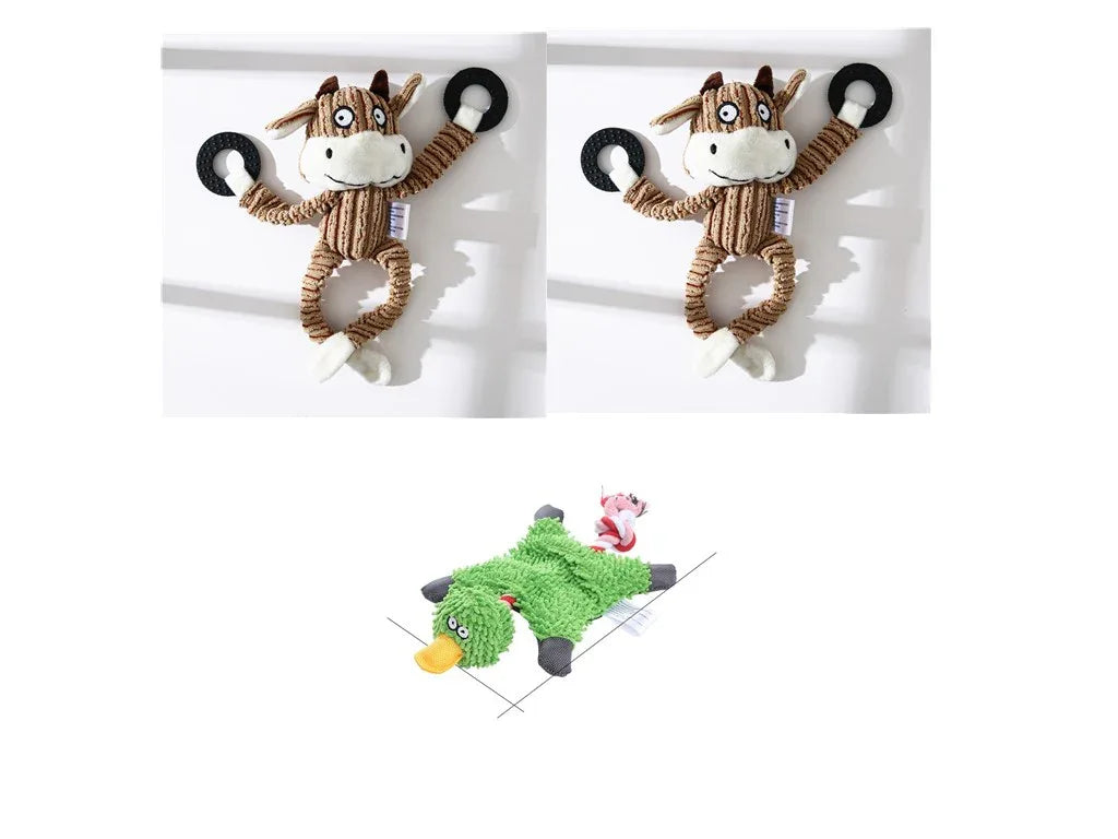 Pet Donkey Shape Corduroy Chew Toy For Dog - Rdecommerce