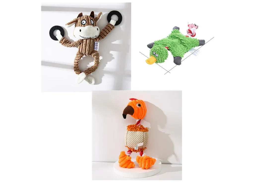 Pet Donkey Shape Corduroy Chew Toy For Dog - Rdecommerce