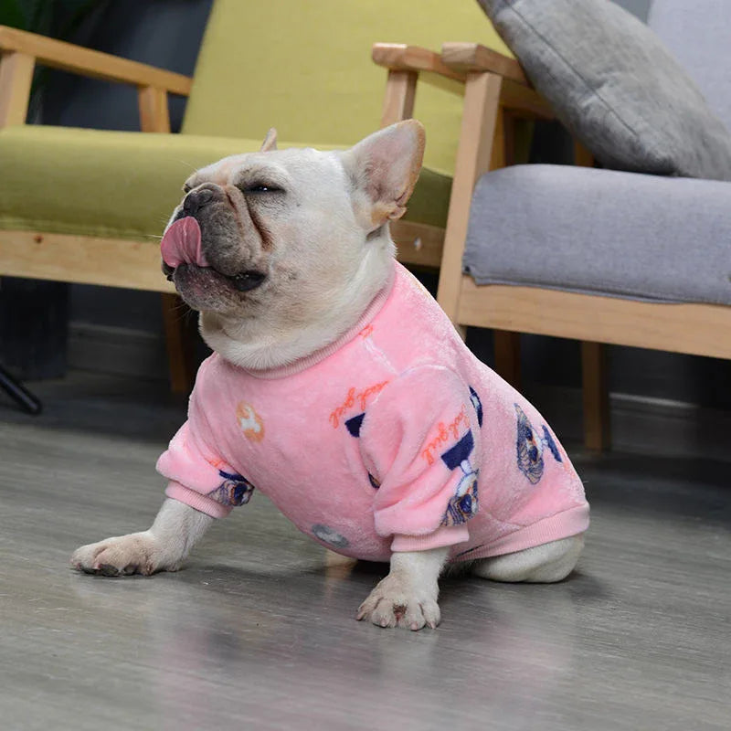 French Plush Pet Pajamas