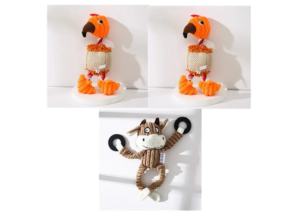 Pet Donkey Shape Corduroy Chew Toy For Dog - Rdecommerce